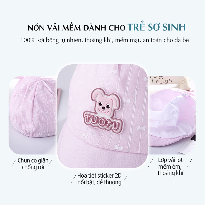 Mũ lưỡi trai tai thỏ cực đẹp cho bé siêu dễ thương HOT Nón Chống Nắng Cho Bé Sơ Sinh 0-6 tháng