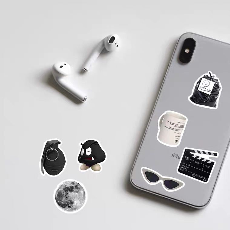 Set 61 nhãn dán họa tiết dễ thương phong cách ngọt ngào trang trí hành lý điện thoại thủ công