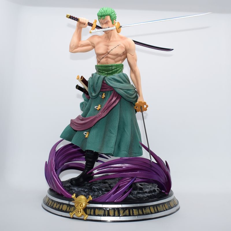 [SALE 50%] Mô hình Zoro 38cm có đế siêu to 2 đầu -Mô hình Zoro Onepiece