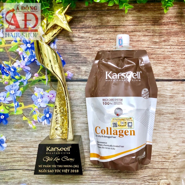 Kem ủ tóc Karseell Collagen Maca siêu mượt phục hồi tóc 500ml