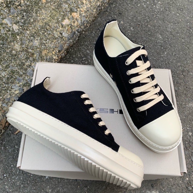 Giày rick owen cổ thấp VN đế thơm Full box + Bill