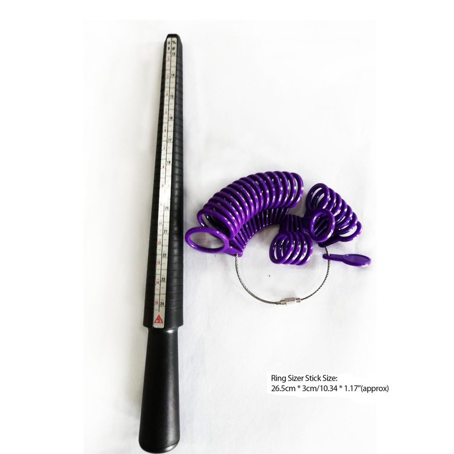 Kích thước nhẫn Mandrel Stick Finger Gauge Ring Dụng cụ đo trang sức có LOGO