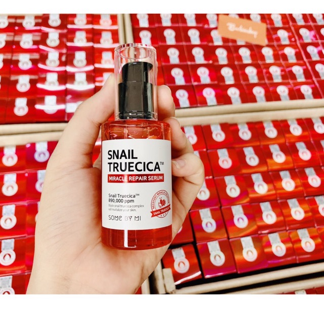 Serum tinh chất Snail Truecica Some By Mi Miracle Repair 50ml màu đỏ - tinh chất ốc sên