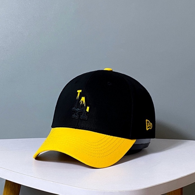 Mũ lưỡi trai nón kết LA đen phối vàng logo thêu 3D nổi siêu hot dành cho nam nữ