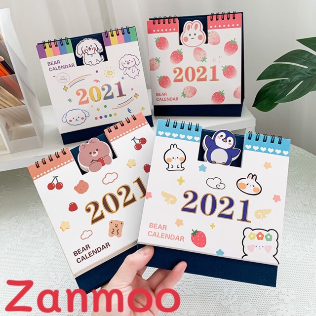 Lịch Để Bàn 2021 Kèm Các Tháng 9, 10,11, 12 năm 2020 Zanmoo