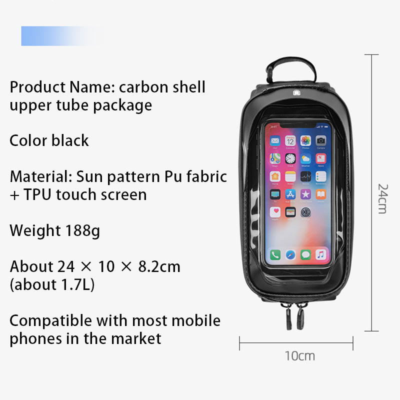 Pu Túi Đựng Đồ Dùng 6.4 Inch Treo Sườn Xe Đạp Tiện Dụng