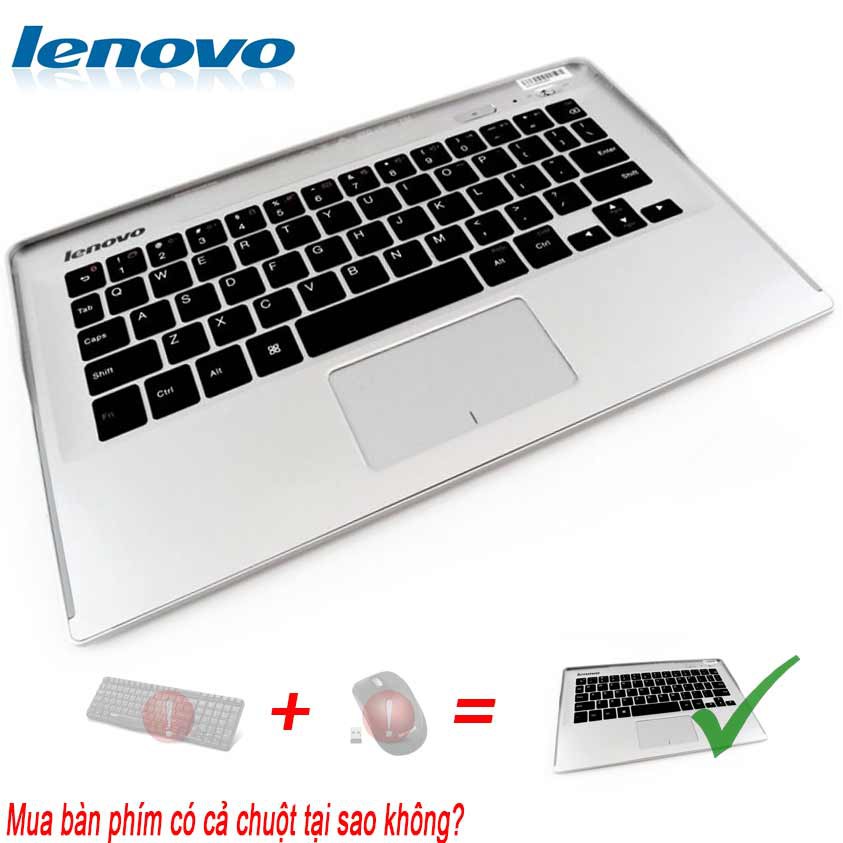 Bàn phím bluetooth không dây Lenovo có tích hợp chuột | BigBuy360 - bigbuy360.vn