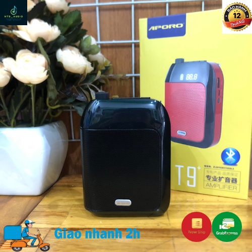 Máy trợ giảng APORO T9 UHF không dây cao cấp (Tặng cục sạc nguồn và 1 micro không dây) Có Bluetooth hàng chính hãng