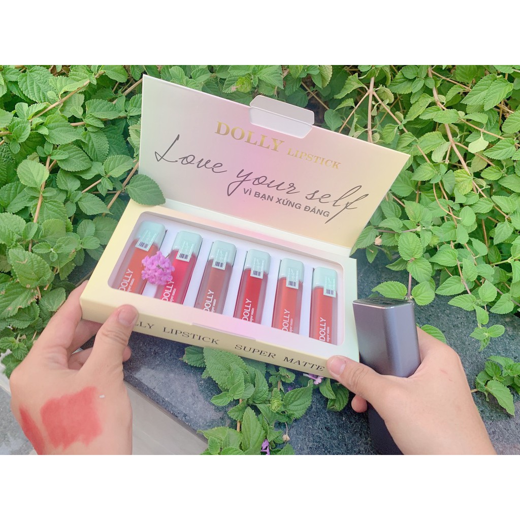 Son cao cấp DOLLY SUPER MATTE  Combo 2 -5 cây tự chọn,siêu lì, bền màu,không chì, 10 màu hot trend 2021 cao cấp | BigBuy360 - bigbuy360.vn