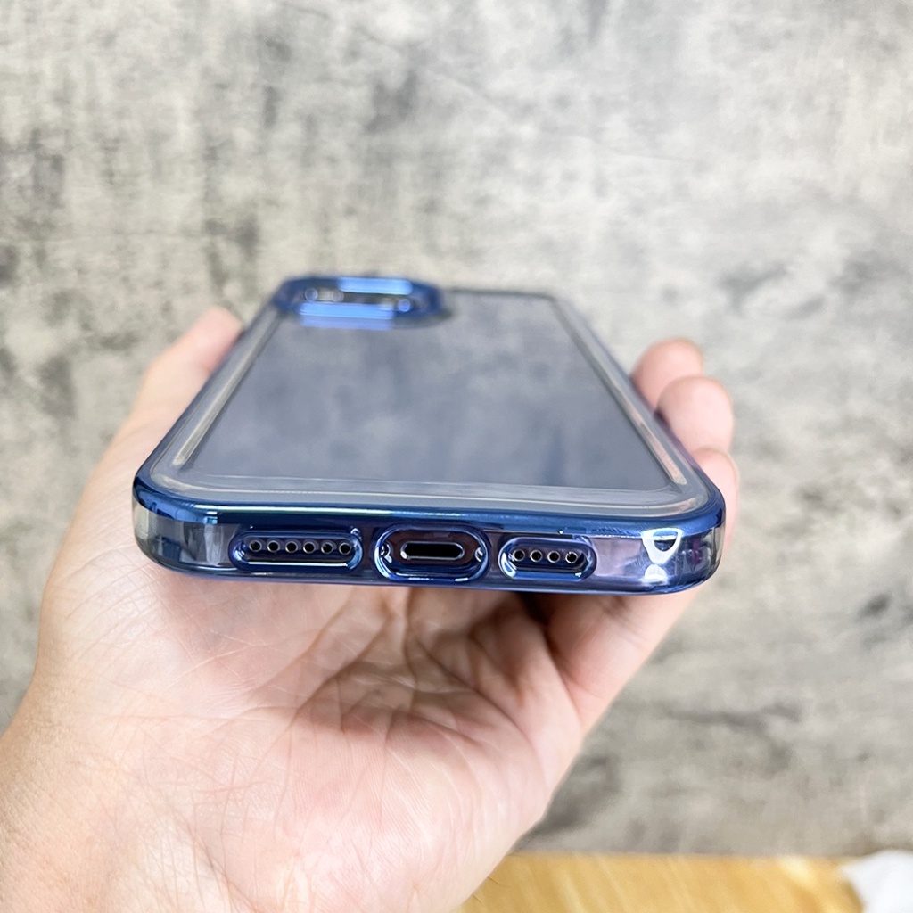 Ốp Điện Thoại iPhone 14 13 12 Pro max case ốp lưng điện thoại i phone 14 promax Silicon Acrylic Trong Suốt Khung Kim Loại Sang Trọng Chống Sốc Cho iP 13 12 11 14 pro max XR