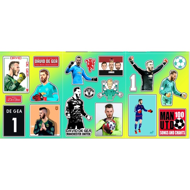 Sticker Chủ Đề David de Gea | Sticker Dán Nón Bảo Hiểm , Điện Thoại