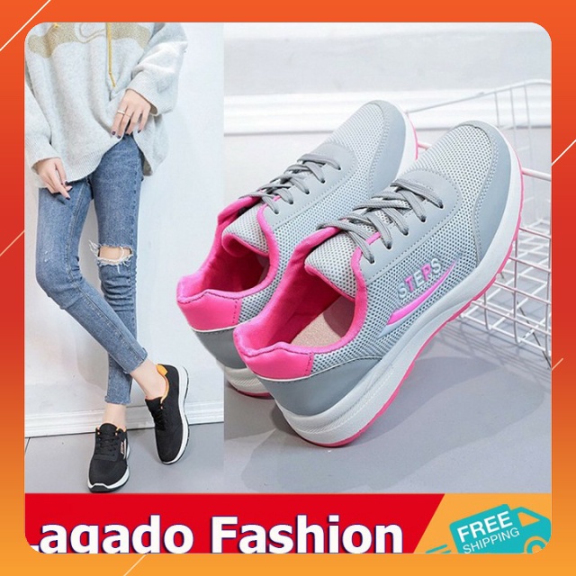 [GIẢM GIÁ] Giày thể thao nữ phối màu thời trang 👟👟👟 Giày thể thao đi học, đi chơi, đi tập thể dục siêu bền, siêu nhẹ