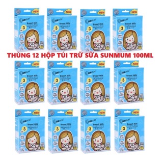 Sỉ 12 túi trữ sữa Summum nguyên thùng 100ml