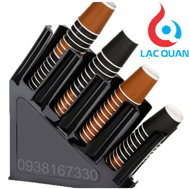 Kệ nghiêng 4 ngăn, kệ đựng ly cốc nhựa trà sữa, kệ đựng ly giấy chuyên nghiệp
