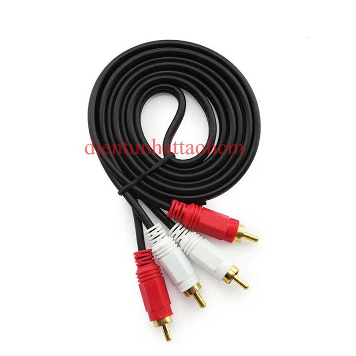 DÂY CÁP AV/RCA 2 ĐẦU HOA SEN ĐỰC RA 2 ĐẦU HOA SEN ĐỰC DÀI 1.5M