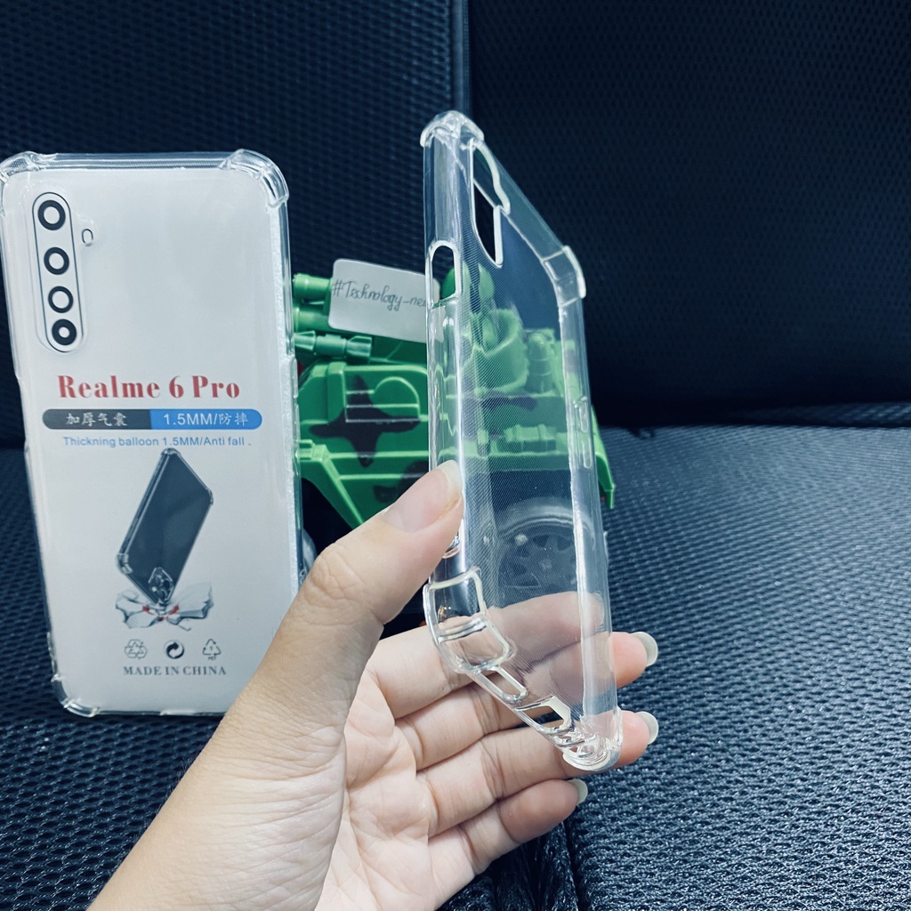 Ốp lưng chống sốc Realme 6 pro dẻo trong suốt cao cấp bo 4 góc chống va đập
