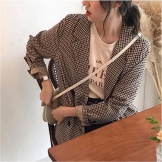 Áo vest nữ kẻ caro
