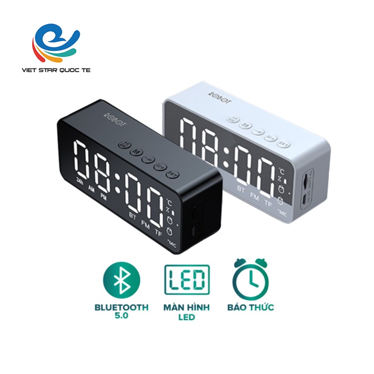 Loa Bluetooth 5.0 Việt Star Quốc Tế RB150 Màn Hình LED Kiêm Đồng Hồ Báo Thức - Nghe FM Thẻ Nhớ