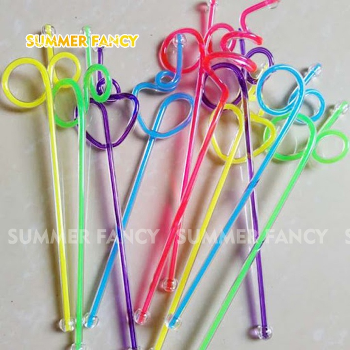 10 Muỗng cà phê nhựa màu dùng cho quán, cocktail, trà sữa, khuấy trang trí, trà chanh, sinh tố - Spoon, 1 que khuấy xoắn