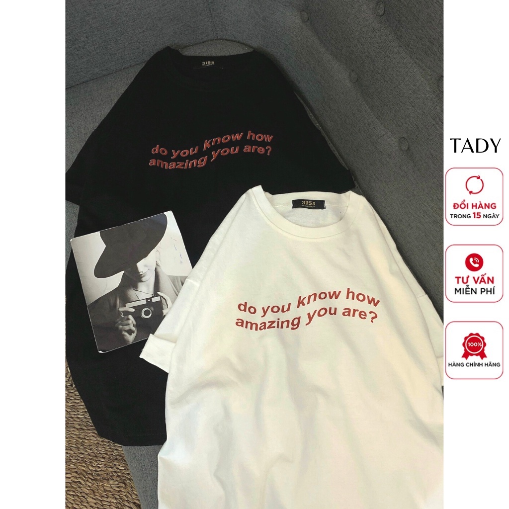 Áo Thun 3158 Cotton Nhung In Chữ Sarah Unisex Form Vừa - Áo Phông 3158 Cotton Khô Nam Nữ