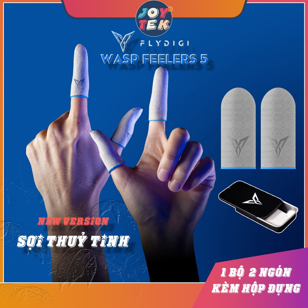 Flydigi wasp feelers 5 | Găng tay chơi game, bao tay chơi game pubg ff chống mồ hôi tay siêu nhạy giá rẻ 2 ngón