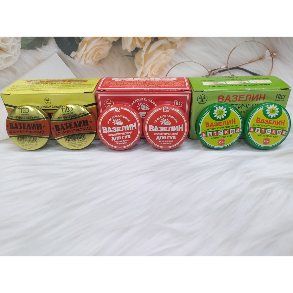 Sáp nẻ Vaseline của Nga ( hộp thiếc chính hãng ) date 2022