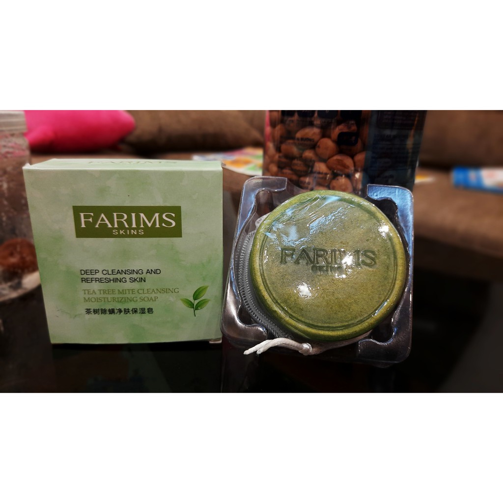 Xà phòng sạch mụn lưng, mụn cám tinh chất trà xanh matcha Farims, kháng khuẩn, sạch mụn hiệu quả, dưỡng ẩm chăm sóc da | BigBuy360 - bigbuy360.vn