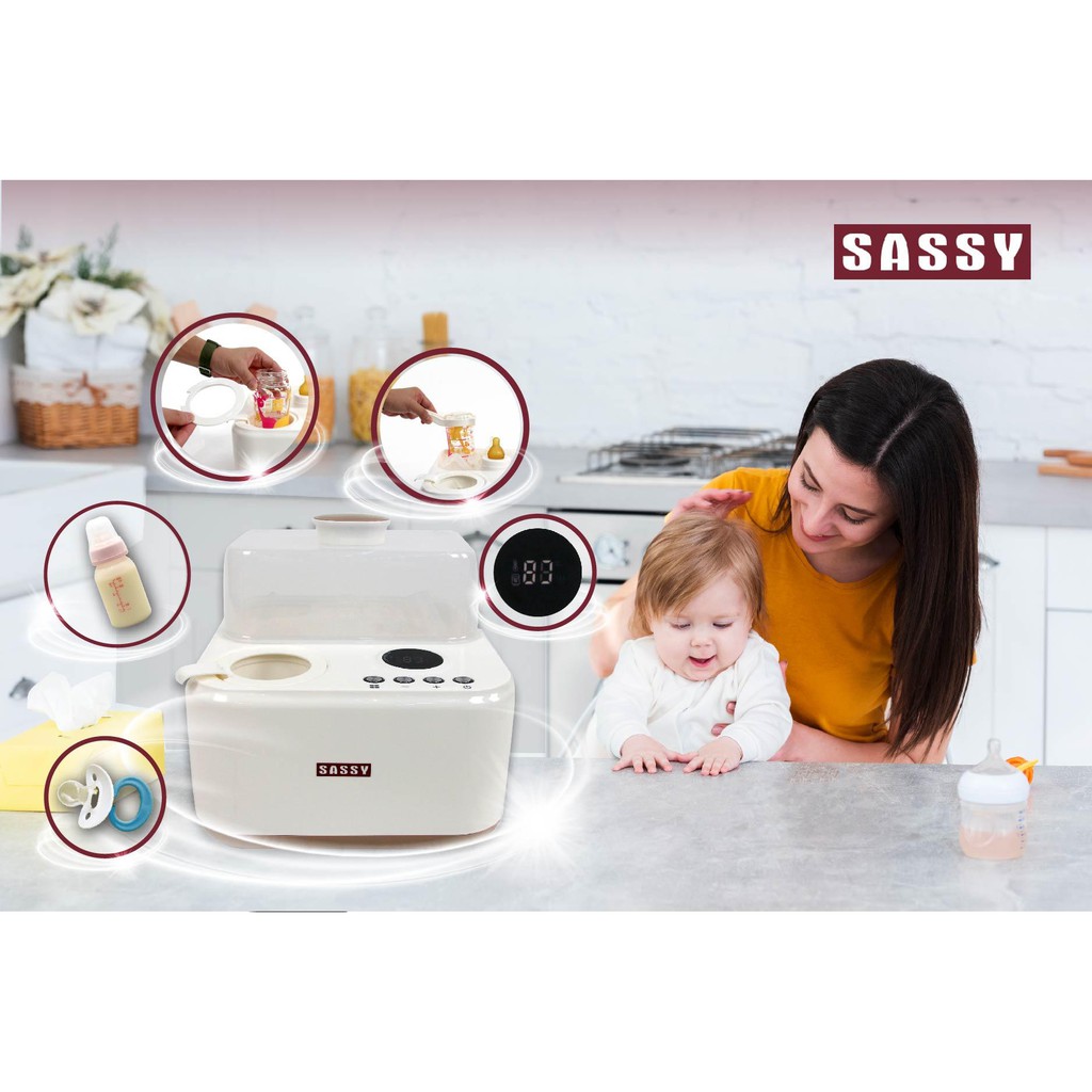 Máy Tiệt Trùng Bình Sữa và Hâm Sữa đa năng - Nhãn hiệu Sassy - 320E