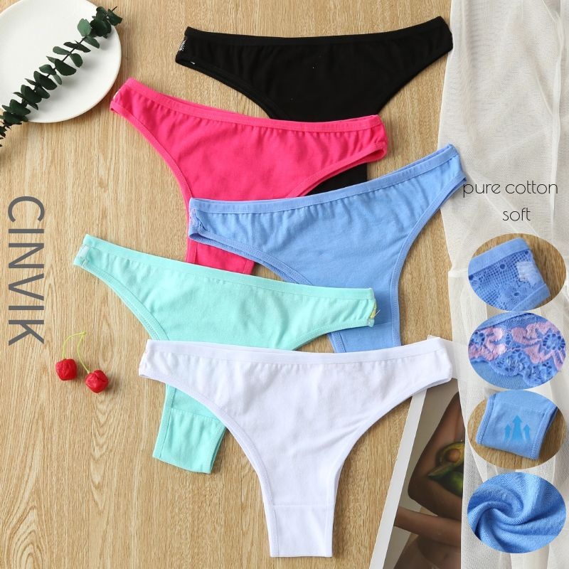 Quần Lót Cotton Phối Ren Quyến Rũ Dành Cho Nữ