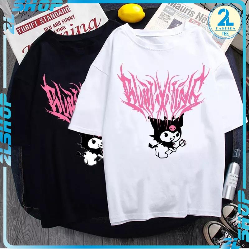 Áo Thun Unisex Nam Nữ Form Rộng Tay Lỡ Kuromi Devil Anime Thời Trang Anime Nhật Bản phong cách cá tính
