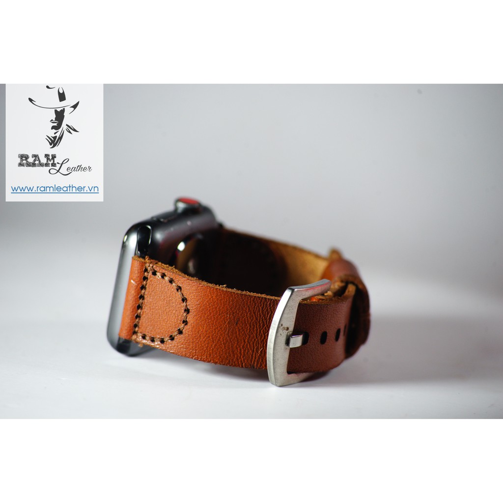 Dây đồng hồ Apple Watch , Iwatch , Iphone Watch Da Bò Phong Cách Phi Công RAM Leather Pilot Vachetta  Bền Đẹp