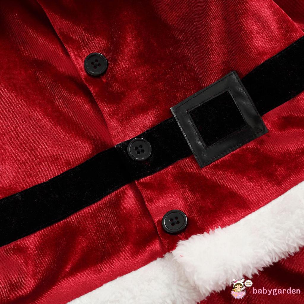 Set Áo khoác tay dài và Quần dài kèm Nón phong cách giáng sinh thời trang cho trẻ em