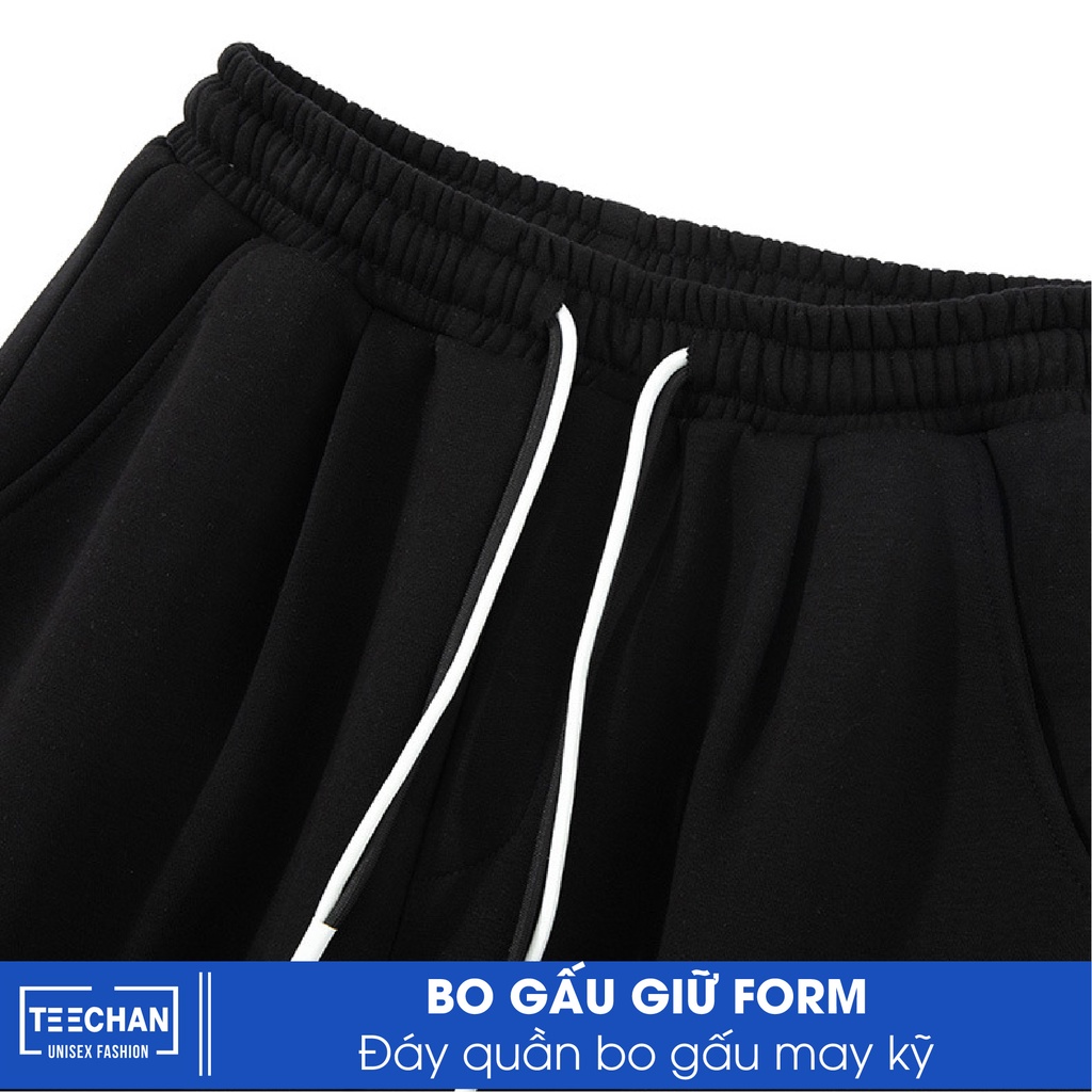 Quần jogger thể thao nam unisex QD2 chất Nỉ thun co giãn 4 chiều, không nhăn xù,dáng rộng TEECHAN