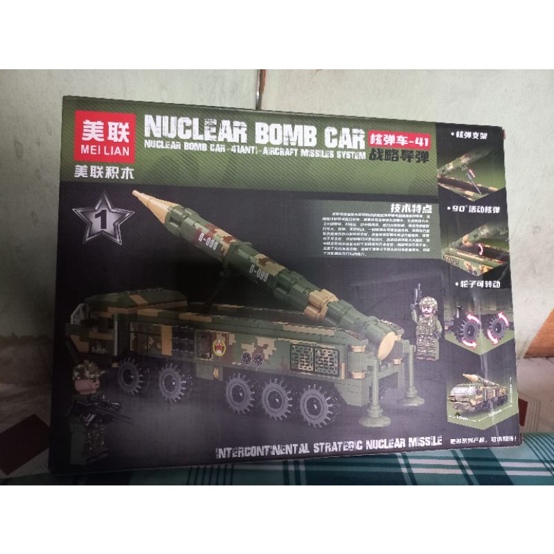 Mô hình lắp ráp xe tên lửa Mei Lian Nuclear bomb car 98199