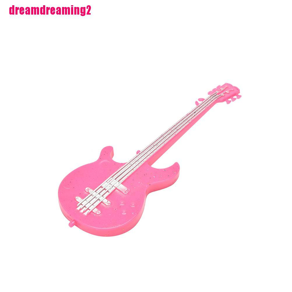 Mô Hình Đàn Ghita Màu Hồng Xinh Xắn Cho Búp Bê Barbie