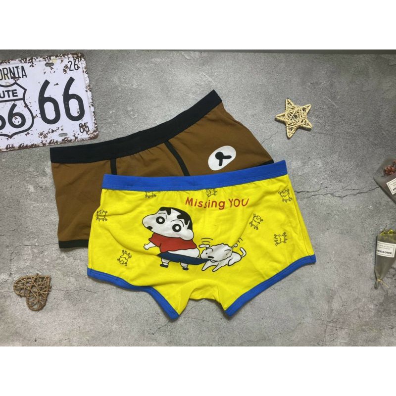 Quần lót nam hoạt hình chất cotton loại 1 hoạ tiết các nhân vật hoạt hình cute