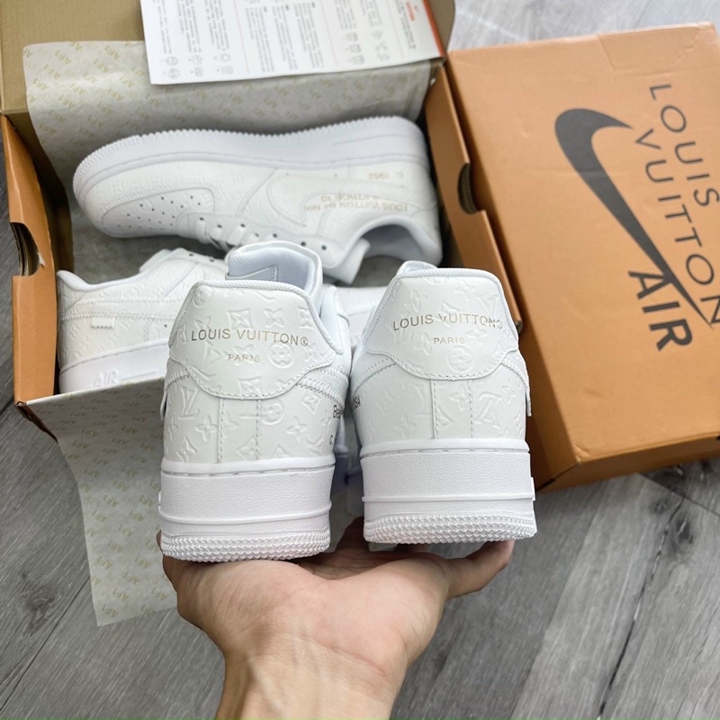 Giày AF1 LV Trắng cao cấp, Giày thể thao Air Force 1 LV White hàng hot năm 2022