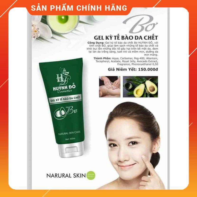 Gel kỳ tế bào da chết HUỲNH ĐỖ 200ml, loại bỏ da chết, bật tone hấp thu kem nhanh hơn