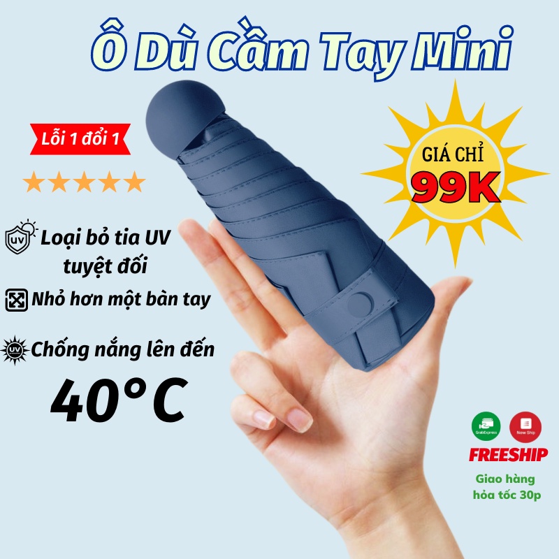 Ô Dù Che Mưa Che Nắng Chống Nước Siêu Gấp Gọn Phù Hợp Cho Bé Titan.st