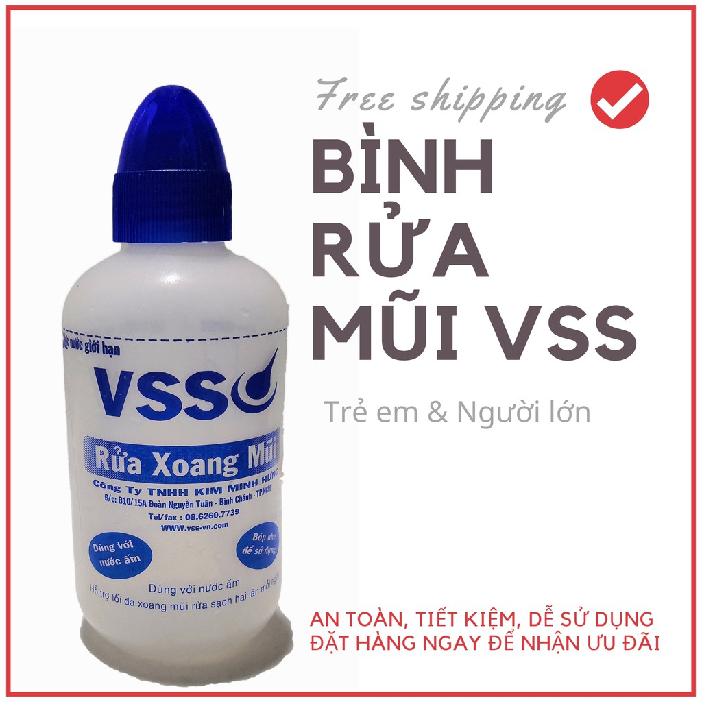 BÌNH RỬA MŨI CHO BÉ & NGƯỜI LỚN VSS – THÁO SET CHỈ CÓ BÌNH