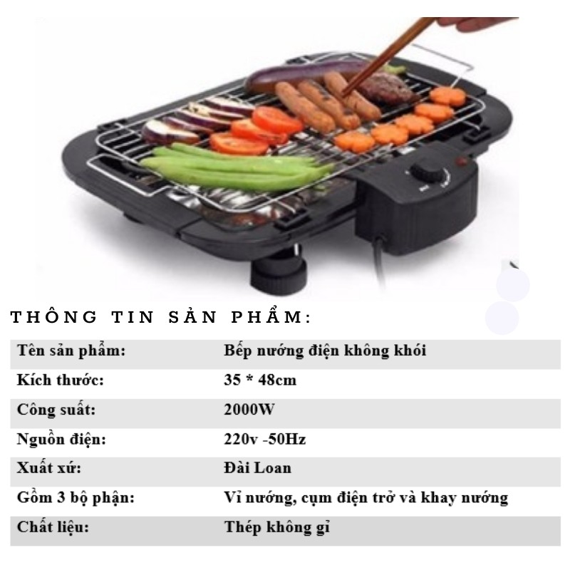 BẾP NƯỚNG ĐIỆN KHÔNG KHÓI ELECTRIC BARBECUE GRILL MẪU MỚI