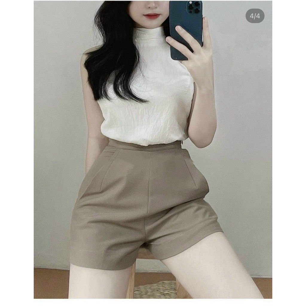 Set Bộ Áo Cổ Yếm Và Quần Ngắn Thời Trang Rose Fashion