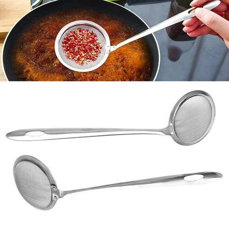 Muỗng Lưới Lọc Thức Ăn Bằng Thép Không Gỉ