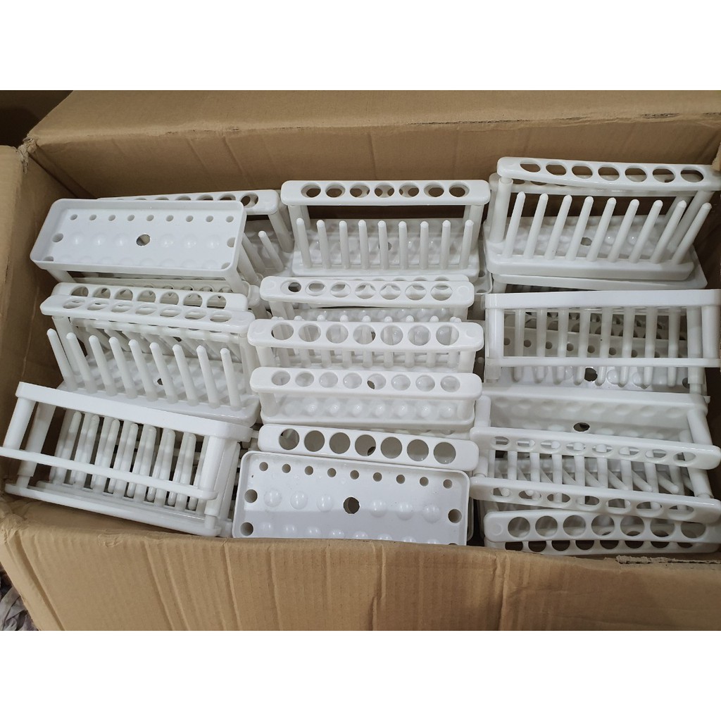 Giá để ống nghiệm 24 chỗ, 12 chỗ  dạng lỗ và dạng cột tiện dụng đa năng