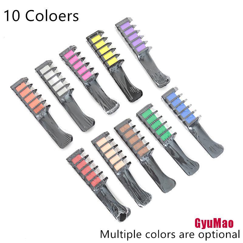 Lược Nhuộm Tóc Tạm Thời 10 Màu Tùy Chọn Dùng Một Lần Tiện Dụng