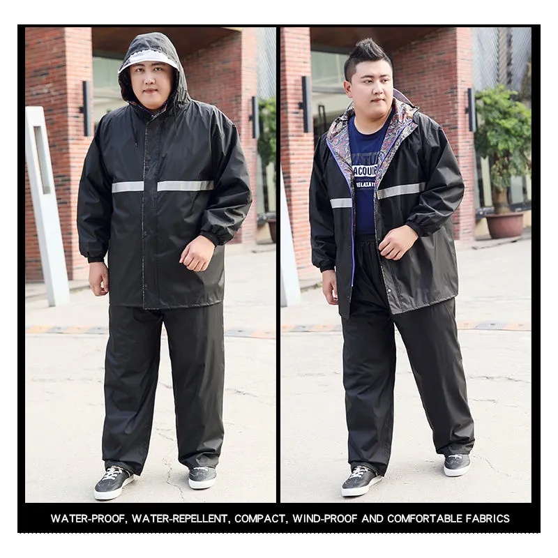 Bộ Quần Áo Mưa Cỡ Lớn Chống Thấm Nước Dành Cho Nam Và Nữ 50-150 kg