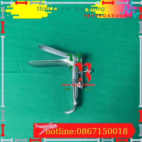 Mỏ vịt âm đạo inox loại 1 vít, 2 vít cỡ tiểu, cỡ trung dùng trong khám phụ khoa
