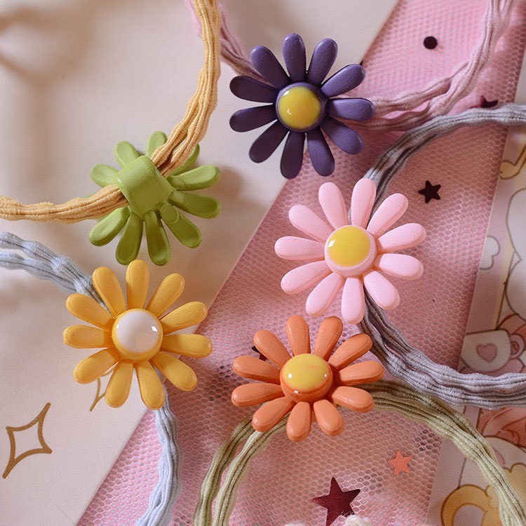 Chun Buộc Tóc Hoa Cúc Họa Mi ,Dây Cột Tóc Daisy Hoa Cúc Loại Đẹp Co Giãn Xinh Xắn,Nhiều Màu Dành Cho Nữ