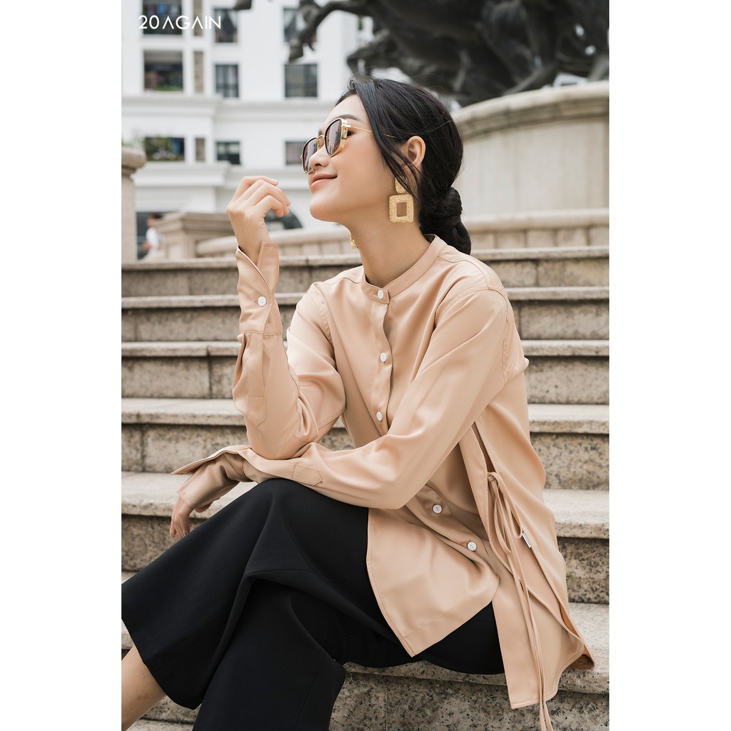 [Mã WABRM50 giảm 15% đơn 99k] Áo sơ mi dây buộc sườn AGAIN ASA1475 | BigBuy360 - bigbuy360.vn