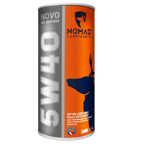 Dầu nhớt tổng hợp toàn phần NOMAD 1.1L API SN- JASO MA2 5W40 nhớt xe máy NK Thái Lan